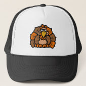 Cartoon Turkije Trucker Pet (Voorkant)