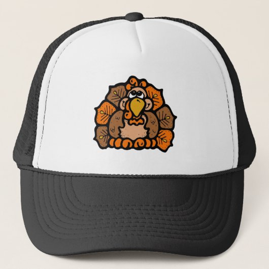 Cartoon Turkije Trucker Pet (Voorkant)