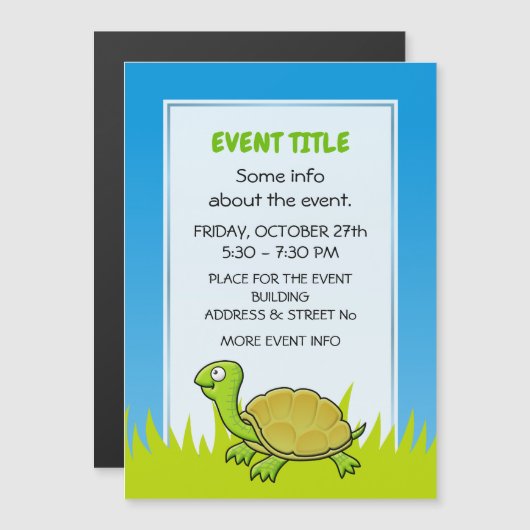 Cartoon Turtle (Voorkant / Achterkant)