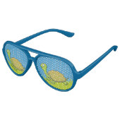 Cartoon Turtle Aviator Zonnebril (Gekanteld)