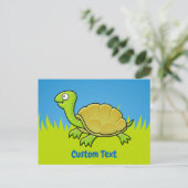 Cartoon Turtle Briefkaart (Staand voorkant)