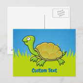Cartoon Turtle Briefkaart (Voorkant / Achterkant)