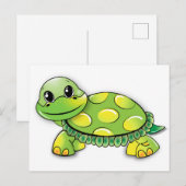 CARTOON TURTLE BRIEFKAART (Voorkant / Achterkant)