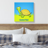 Cartoon Turtle Canvas Print (Insitu (Slaapkamer))