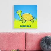 Cartoon Turtle Canvas Print (Insitu (Woonkamer))