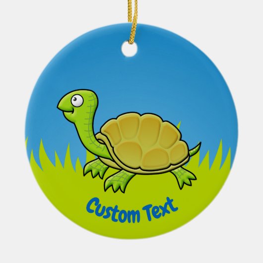 Cartoon Turtle Ceramic Ornament (Voorkant)