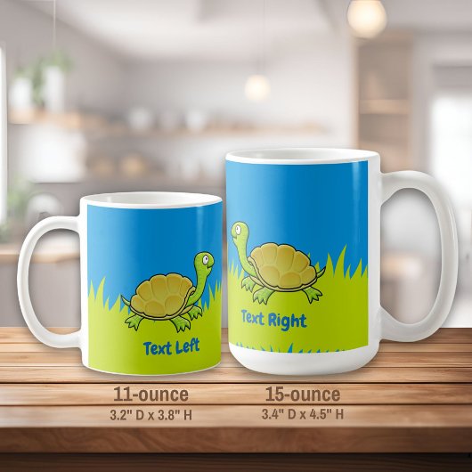 Cartoon Turtle Coffee Mok