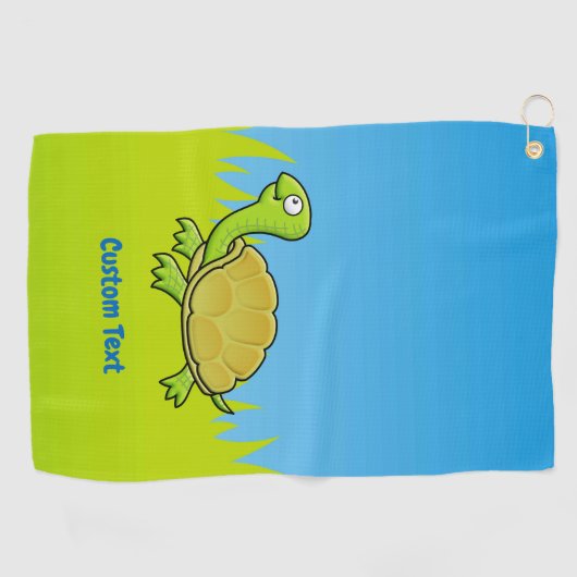 Cartoon Turtle Golfhanddoek (Horizontaal)