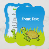 Cartoon Turtle Kaart (Voorkant / Achterkant)