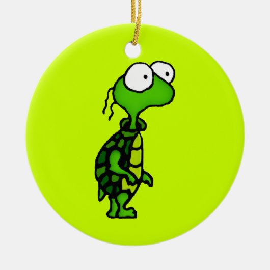 Cartoon Turtle Keramisch Ornament (Voorkant)