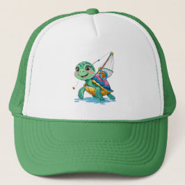  Cartoon Turtle Kids Hat Trucker Pet