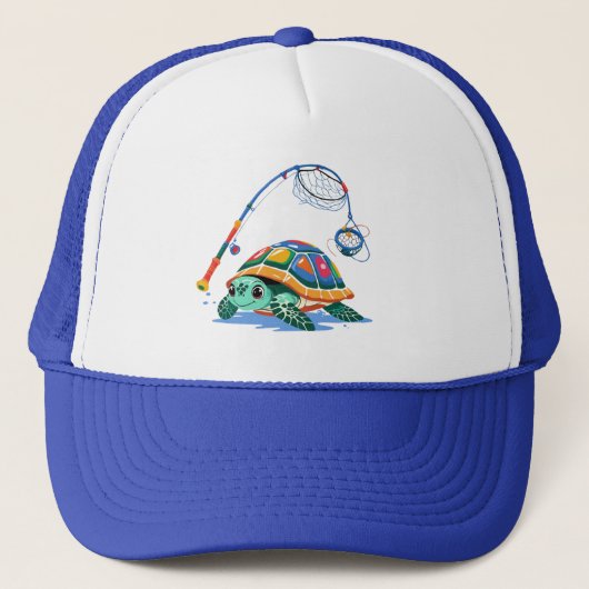 Cartoon Turtle Kids Hat Trucker Pet (Voorkant)
