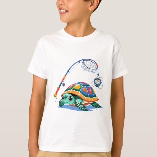 Cartoon Turtle Kids Tee T-shirt (Voorkant)