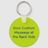 Cartoon Turtle on Grass Sleutelhanger (Achterkant)