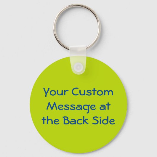 Cartoon Turtle on Grass Sleutelhanger (Achterkant)