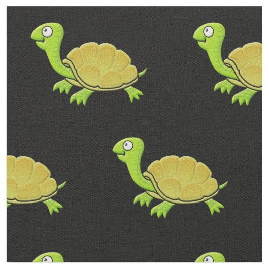 Cartoon Turtle Pattern Stof (Close Up)