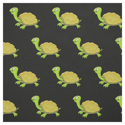 Cartoon Turtle Pattern Stof (Swatch)