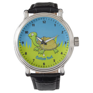 Cartoon Turtle polshorloge Horloge