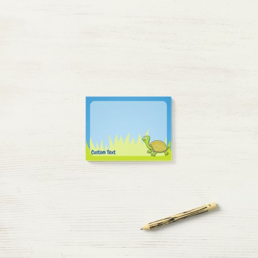 Cartoon Turtle Post-it® Notes (Op bureau)