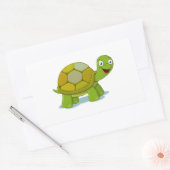 Cartoon Turtle Rechthoekige Sticker (Envelop)
