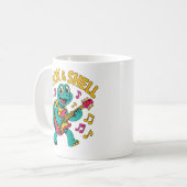 Cartoon Turtle Rock Muziek Koffiemok (Voorkant links)