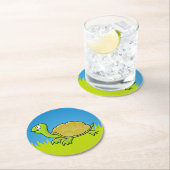 Cartoon Turtle Ronde Kartonnen Onderzetter (Insitu)