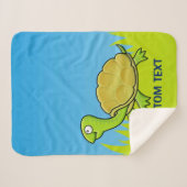 Cartoon Turtle Sherpa Deken (Voorkant (horizontaal))