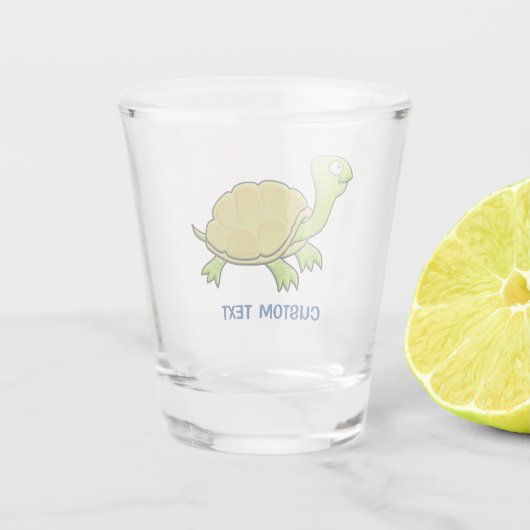 Cartoon Turtle Shot Glas (Achterkant)