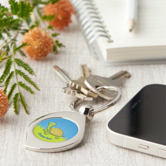 Cartoon Turtle Sleutelhanger (Zijkant)