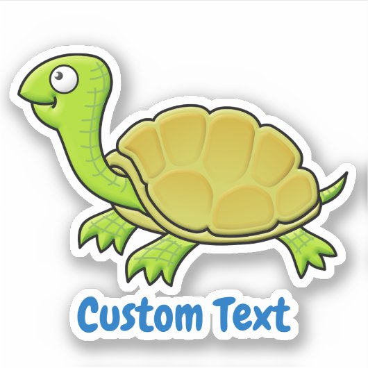 Cartoon Turtle Sticker (Voorkant)