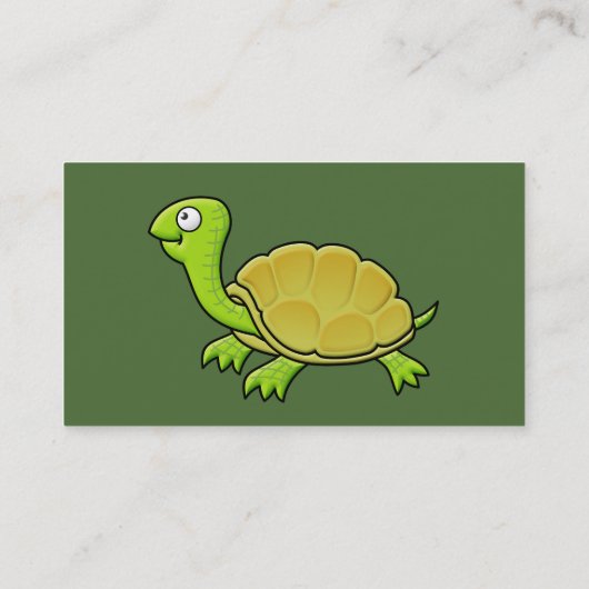 Cartoon Turtle Visitekaartje (Achterkant)