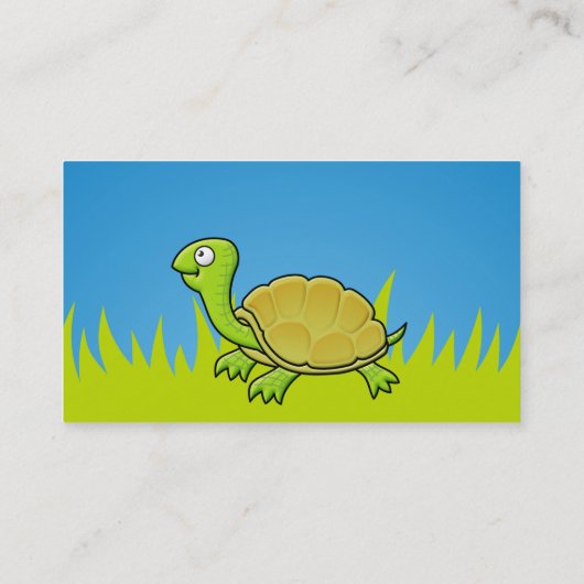 Cartoon Turtle Visitekaartje (Achterkant)