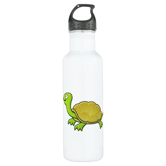 Cartoon Turtle Waterfles (Voorkant)