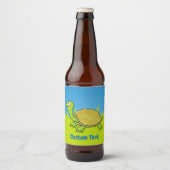 Cartoon Turtle wijnlabel Bier Etiket (Voorkant)
