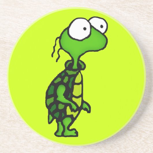 Cartoon Turtle Zandsteen Onderzetter (Voorkant)