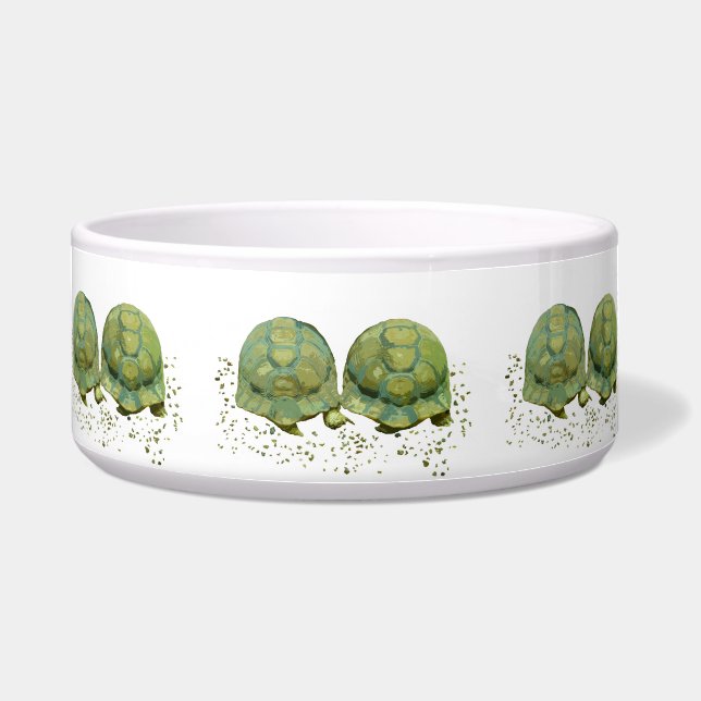 Cartoon Turtles Pet Bowl Voerbakje (Voorkant)