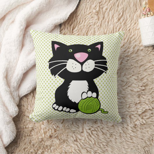 Cartoon Tuxedo Kat Sierkussen (Deken)