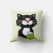 Cartoon Tuxedo Kat Sierkussen (Achterkant)