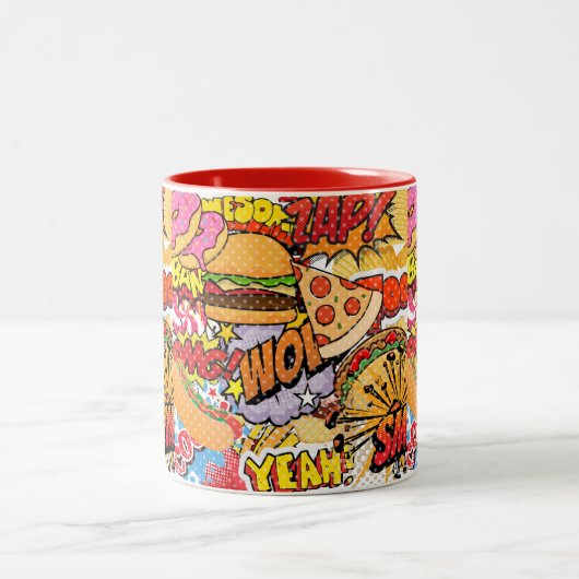 Cartoon Tweekleurige Koffiemok (Center)