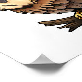 Cartoon uil illustratie poster (Hoek)