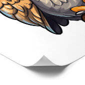 Cartoon uil illustratie poster (Hoek)