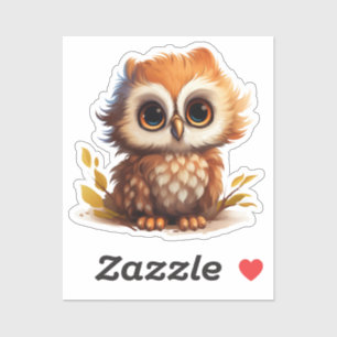 Cartoon uil illustratie sticker