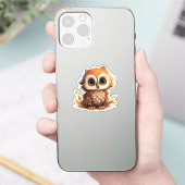 Cartoon uil illustratie sticker (Telefoon)