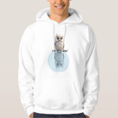Cartoon Uil ontwerp Hoodie (Voorkant)
