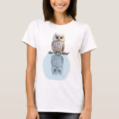 Cartoon Uil ontwerp T-shirt (Voorkant)
