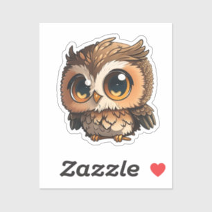 Cartoon uil sticker