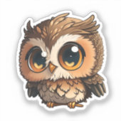 Cartoon uil sticker (Voorkant)