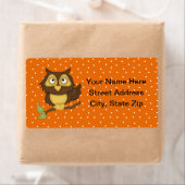 Cartoon Uil (tan) Etiket (Insitu)