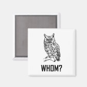 Cartoon Uil Wie Grappig Magneet (Voorkant / Achterkant)