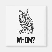 Cartoon Uil Wie Grappig Magneet (Voorkant)